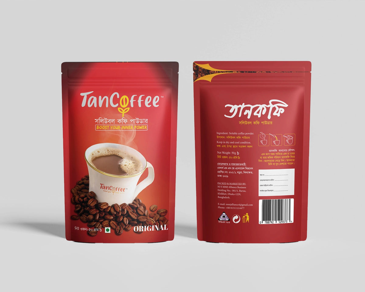 TanCoffee Original Coffee Pouch Pack 50g | Premium Instant Coffee in Bangladesh